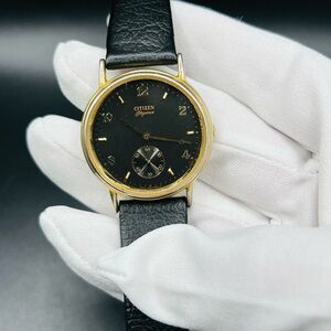 Pre-owned Citizen Black and Gold Elegance Series Men's Watch New Battery